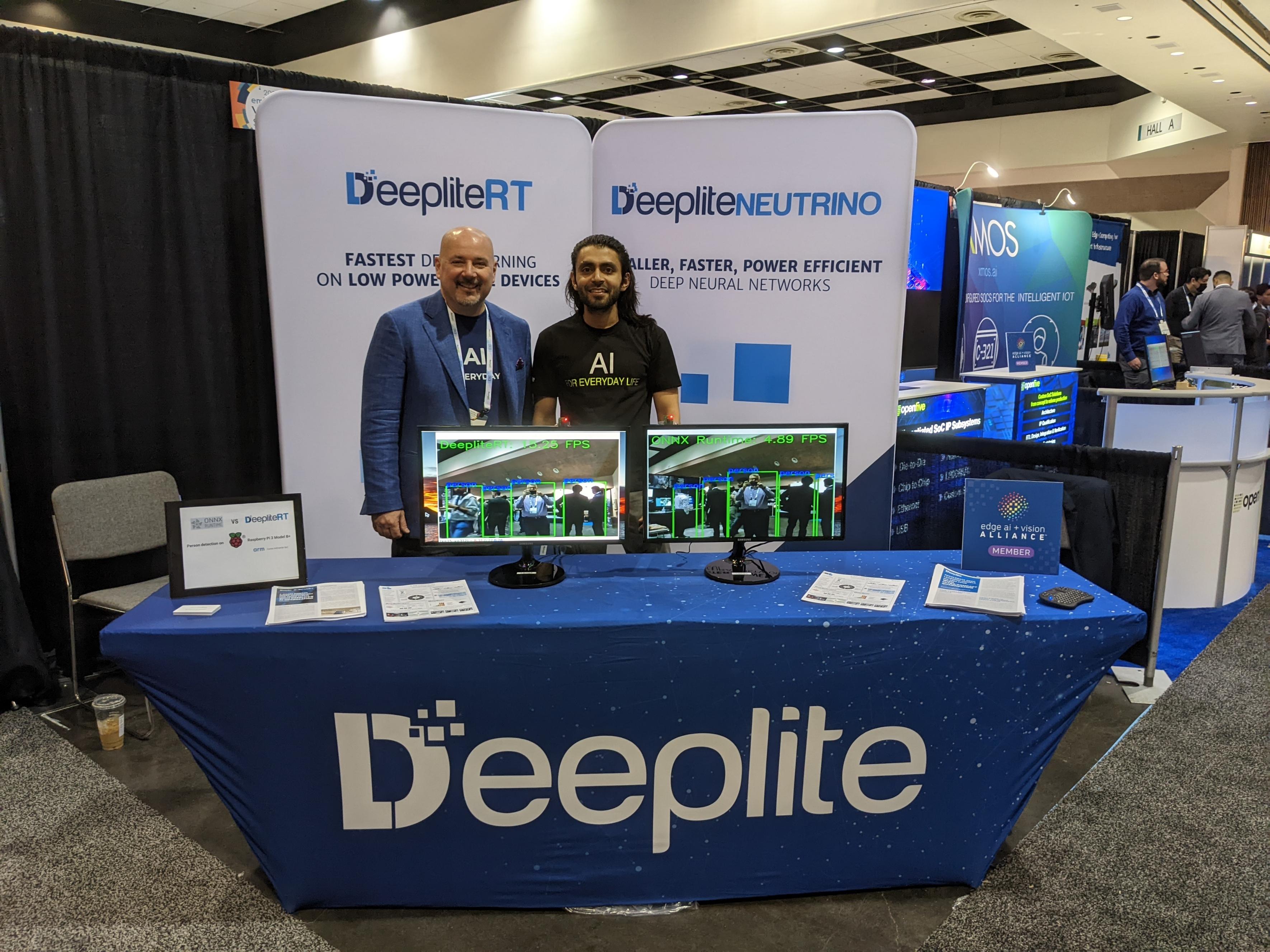 Deeplite booth at Embedded Vision Summit