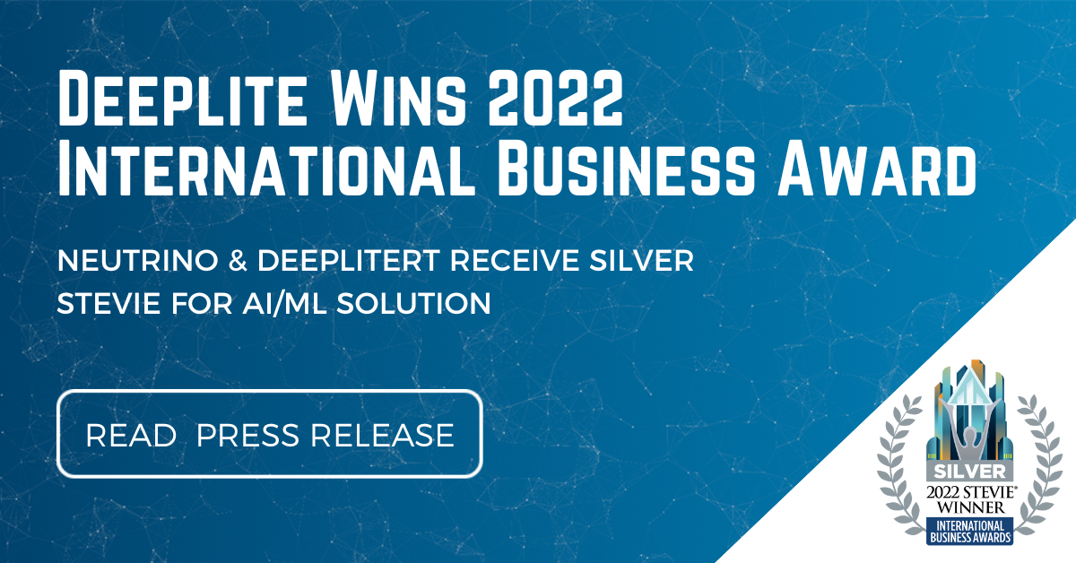 Deeplite Wins 2022 International Business Award® for Artificial Intelligence/Machine Learning Solution
